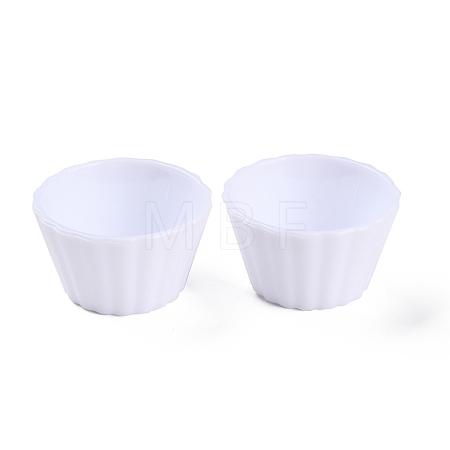 Mini Plastic Simulated Egg Tart Cup DJEW-C005-02B-1