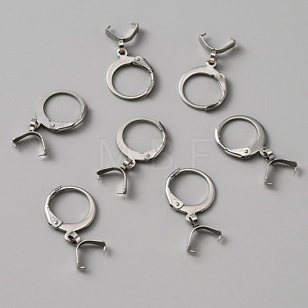 304 Stainless Steel Leverback Earring Finding STAS-WH0022-87P-1