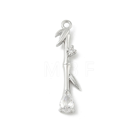 Brass Micro Pave Cubic Zirconia Pendants KK-M326-13B-P-1