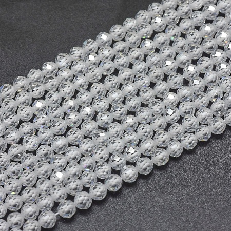 Cubic Zirconia Beads Strands G-G792-47-01C-1