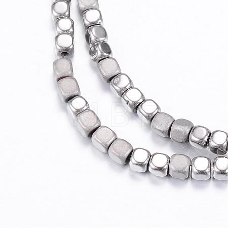 PVD Vacuum Plating Electroplate Non-magnetic Synthetic Hematite Bead Strands G-Q467-11A-1
