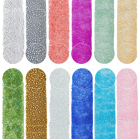 180G 12 Colors Bubble Beads GLAA-HY0001-21-1