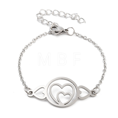 Non-Tarnish Stainless Steel Cable Chain Link Bracelets for Women Men LS-STAS-Z061-01P-11-1