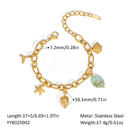 Stylish Ocean Stainless Steel Charm Bracelets OX8367-1-1