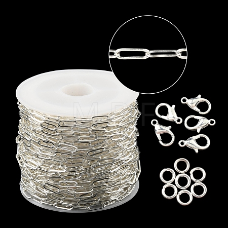 DIY Paperclip Chains Jewelry Set Making Kit DIY-YW0005-30S-1