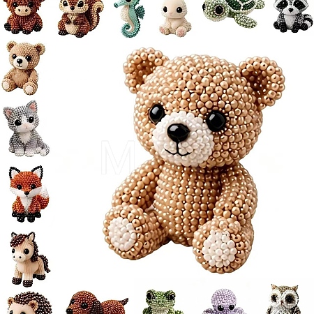 3D Bear DIY Animal Beading Embroidery Kit AC-CBA6750-02-1