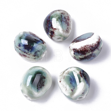 Handmade Porcelain Beads PORC-N004-28L-1