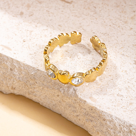 304 Stainless Steel Cuff Open Rings WGD6E8F-01-1