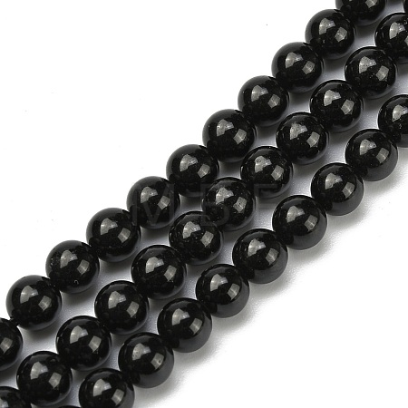 Grade A Natural Tourmaline Round Bead Strands G-L417-10-6mm-1
