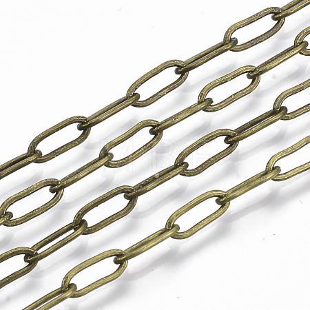 Brass Paperclip Chains X-CHC-S008-001A-AB-1