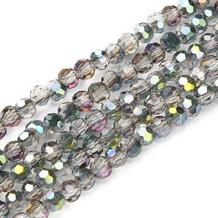 Electroplate Glass Beads Strands EGLA-D021-15-1