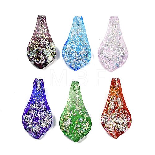 Lampwork Big Pendants FOIL-K003-01-1