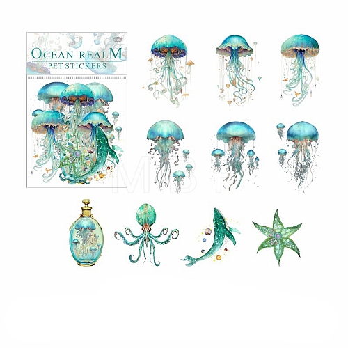 Dream Dance Ocean Realm Series 20 Sheets PET Sticker PW-WG96495-03-1