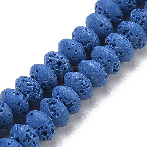 Synthetic Lava Rock Beads Strands G-B087-02A-09-1