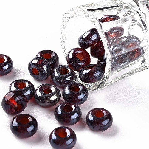Transparent Colours Luster Glass Round Beads X-SEED-S045-002A-D03-1