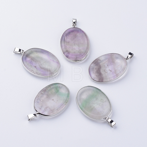 Natural Fluorite Massage Pendants G-R413-11-1