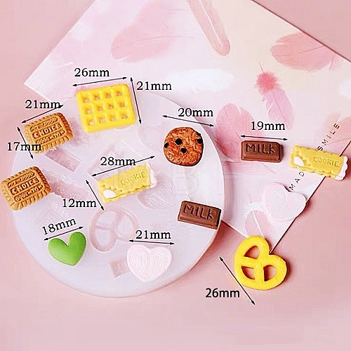 Biscuits DIY Food Grade Silicone Fondant Molds PW-WG11085-01-1