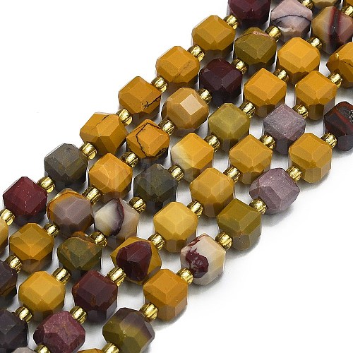 Natural Mookaite Beads Strands G-I376-D57-01-1