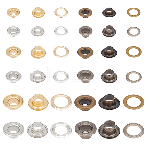 240Sets 12 Styles Brass Grommet Eyelet Findings KK-BC0012-01-1