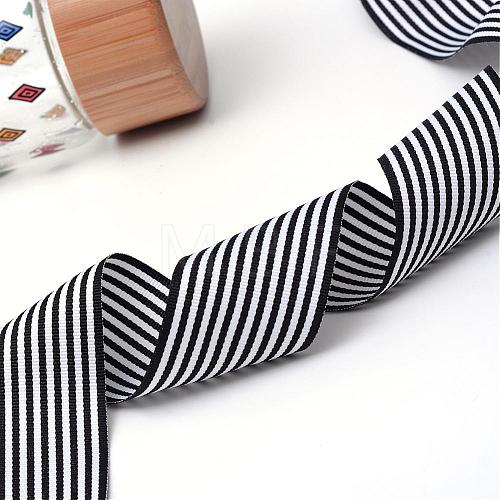 Striped Polyester Grosgrain Ribbon OCOR-Q011-38mm-06-1