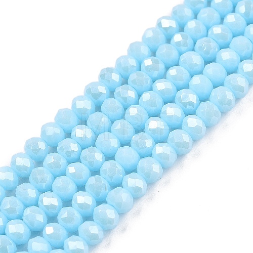 Electroplate Glass Beads Strands EGLA-A044-P3mm-A06-1