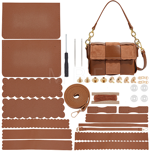 DIY PU Leather Braided Women's Crossbody Handbag Making Kits DIY-WH0349-47B-1