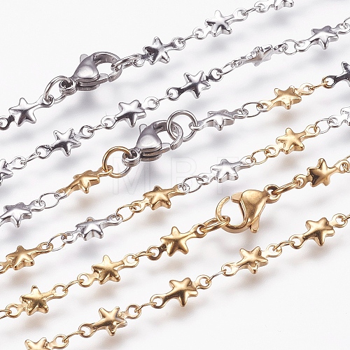 304 Stainless Steel Chain Necklaces STAS-P164-26-1