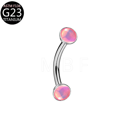 G23 Titanium Enamel Curved Barbell Eyebrow Rings WGC39D0-04-1