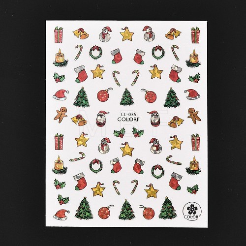 Christmas Theme Self Adhesive Nail Art Stickers MRMJ-A003-01B-1