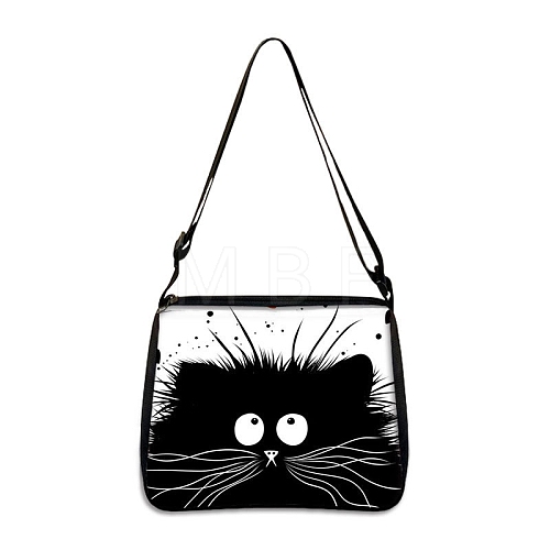 Cat Polyester Shoulder Bags PW-WG04021-09-1