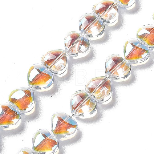 Transparent Electroplate Glass Beads Strands EGLA-E030-01I-1