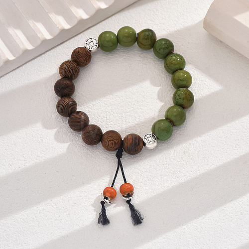 Cute Ceramic Bead Bracelet with Adjustable Colorful Beads for Women YE1843-2-1