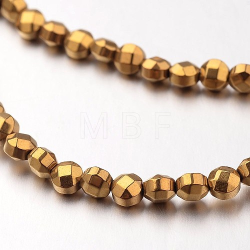 Electroplate Non-magnetic Synthetic Hematite Bead Strands G-F300-34-03-1