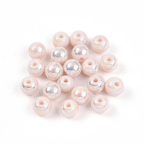 Electroplate Pearlized Glass Pearl Beads EGLA-T021-14A-01-1