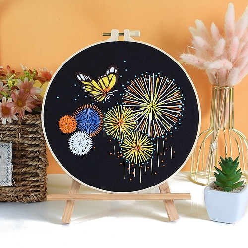 DIY Fireworks Pattern Embroidery Kits for Starter PW-WG63342-05-1