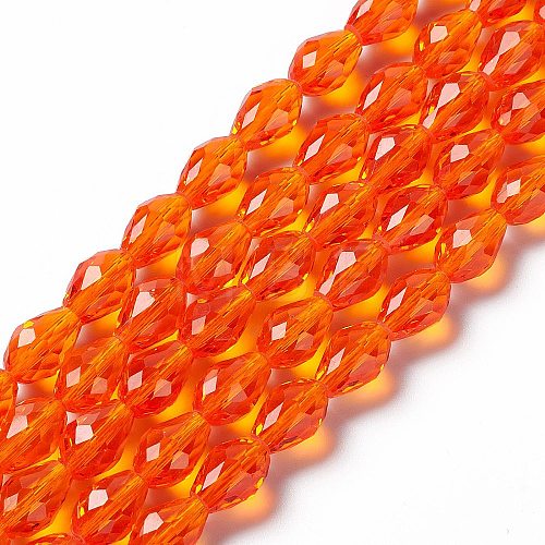 Glass Beads Strands GLAA-R024-11x8mm-18-1