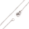Teardrop Copper Wire Wrapped Natural Gemstone Pendants Necklace NJEW-JN03927-8