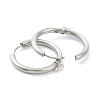 Tarnish Resistant 201 Stainless Steel Huggie Hoop Earring Findings STAS-P283-01I-P-2