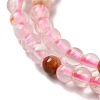 Natural Cherry Blossom Agate Beads Strands G-B090-A15-02-4