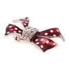 Zinc Alloy Crystal Rhinestone Bowknot Brooches JEWB-I031-01B-2