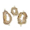 Dyed Natural Druzy Agate links G-R012-05G-07-1