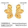Stainless Steel Butterfly Wing Stud Earrings ZG8385-1-2