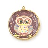 Printed 304 Stainless Steel Pendants STAS-P419-02G-02-1