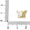 Butterfly Theme Brass Micro Pave Clear Cubic Zirconia Connector Charms CU-CBAFF5B-02C-G-3