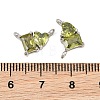 Brass Pave Cubic Zirconia Charms CU-CBA6A75-04P-12-3