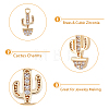 10Pcs Brass Micro Pave Clear Cubic Zirconia Charms KK-DC0002-95-4