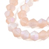 Imitate Austrian Crystal Bicone Frosted Glass Beads Strands EGLA-A039-T6mm-MB12-2