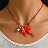 Summer Beach Porcelain Coral Fish Starfish Mushroom Pendant Cotton Cord Necklaces FS-WGEA949-01-1