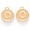 Golden Plated Alloy Enamel Charms ENAM-S118-06O-1