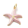 Brass Enamel Pendants KK-Q029-04G-01-1